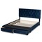 Baxton Studio Caronia Navy Blue Velvet 2-Drawer Queen Size Platform Storage Bed 161-9893 - alternate 5